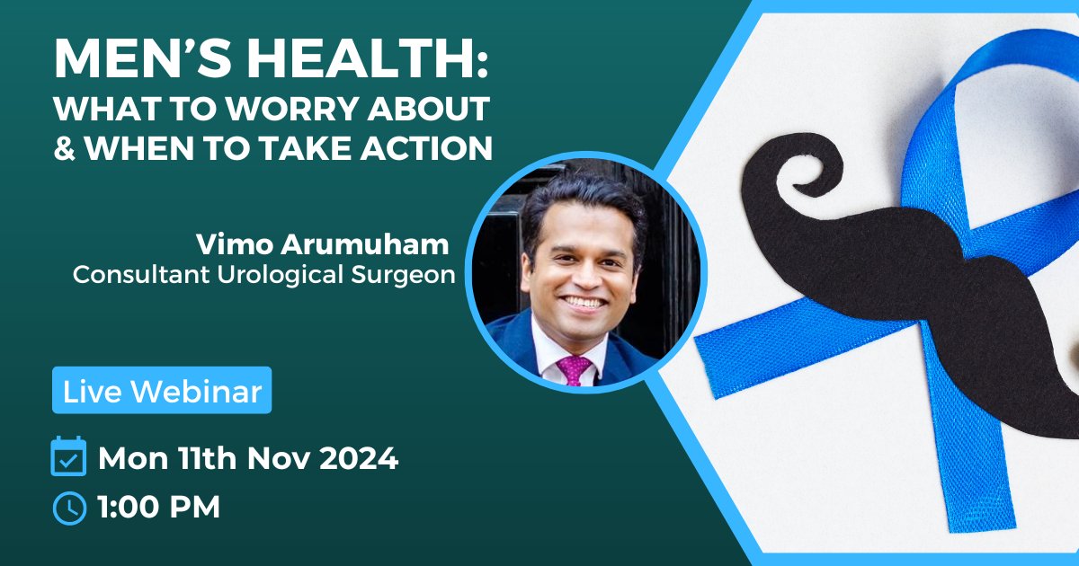 Live webinar - Mens Health with Vimo Arumuham