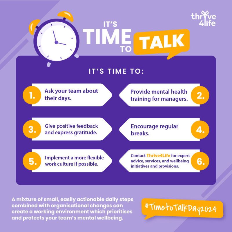 Time to Talk Day Supporting your Employees this January Thrive4Life