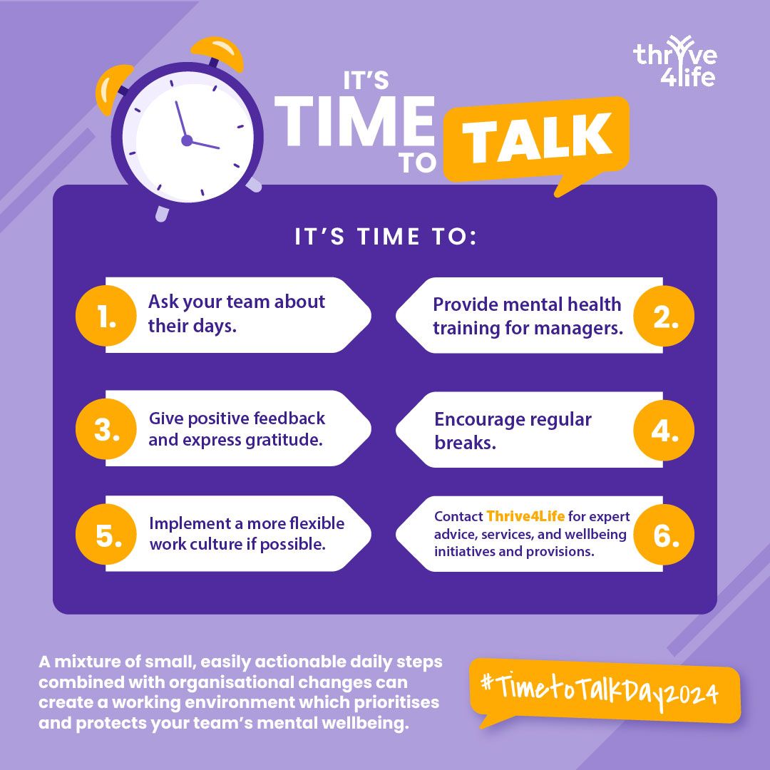 Time to Talk Day Supporting your Employees this January Thrive4Life